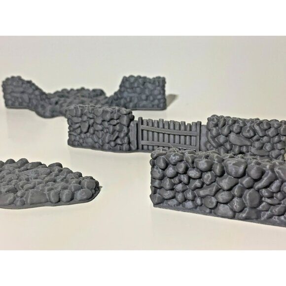 HO Scale Rustic Stone Wall Scenery – 1:87 Diorama Accessory for Train Layouts H0 - Picture 2 of 3